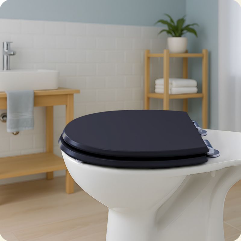Toiletsæde MDF med Soft Close 43,5x37,5 cm Sort 1 stk. | 5904365264884