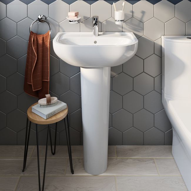 Vaskesøjle til Håndvask 20,7x17,9x70,5 cm Hvid | 10KF38001EC