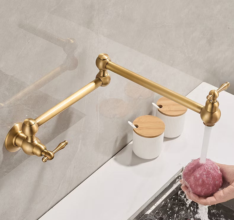 Pot Filler Køkkenarmatur 56 cm Børstet Messing