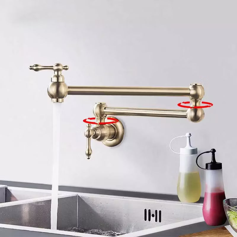 Pot Filler Køkkenarmatur 56 cm Børstet Messing