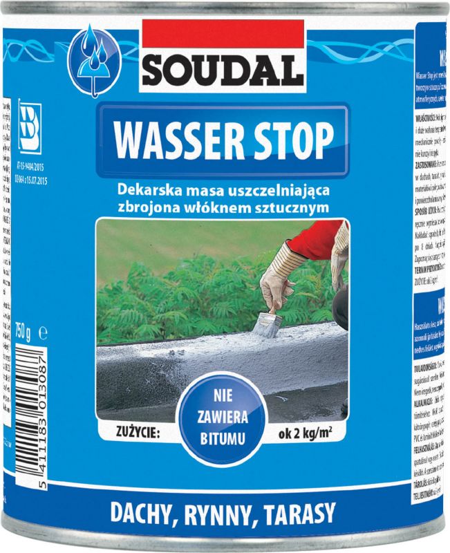 Tagtætningsmasse Wasser Stop 750 g Grå