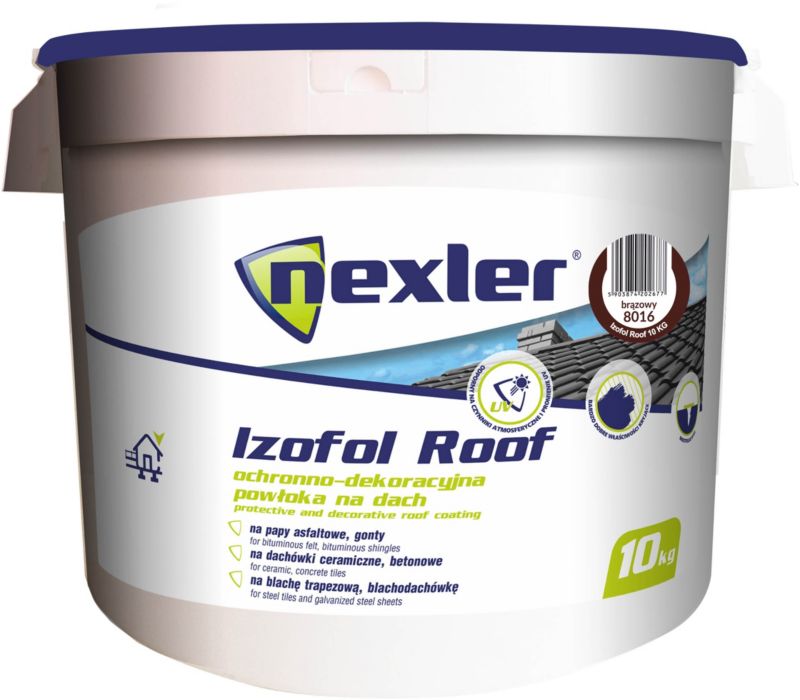 Nexler Izofol Roof beskyttende tagbelægning brun 10 kg