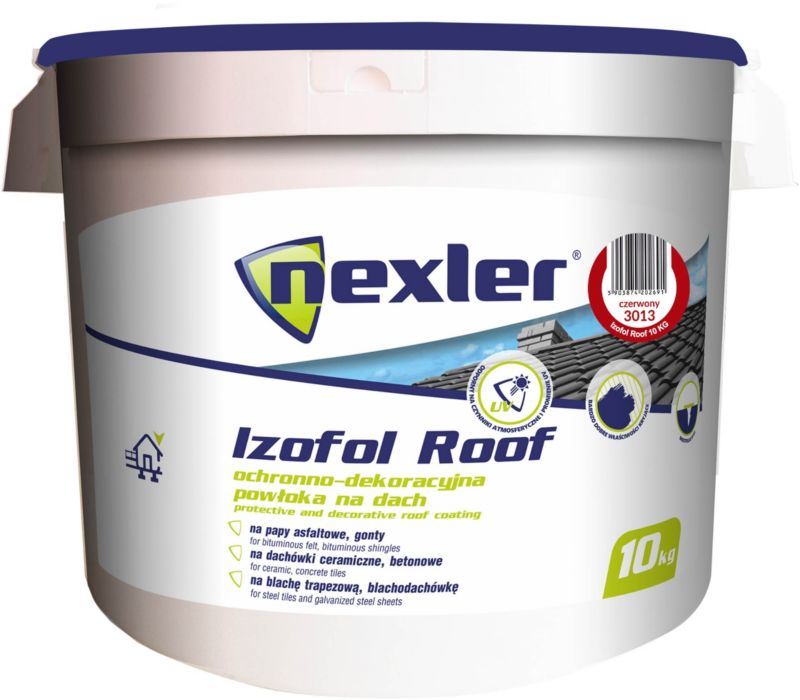 Nexler Izofol Roof rød 10 kg beskyttende tagbelægning