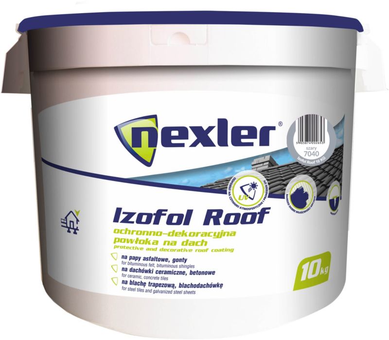 Nexler Izofol Roof grå tagbeskyttelsesmasse 10 kg