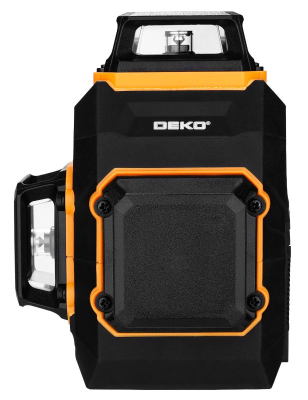 DEKO 3D planlaser med 360° krydslaser i grøn farve, 1 sæt