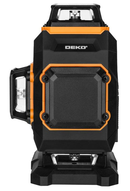 DEKO 4D planlaser med 360° krydslaser i grøn farve, komplet sæt