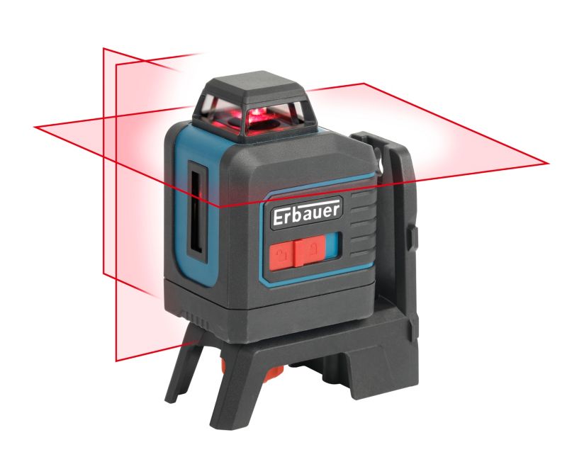 Erbauer 360° rød laser-vaterpas 20 m