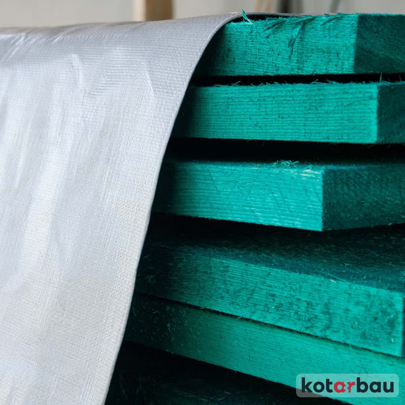 Presenning 10x12 m 200 g/m² Sølv