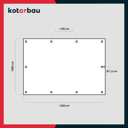 Presenning 10x12 m Blå 75 g/m²