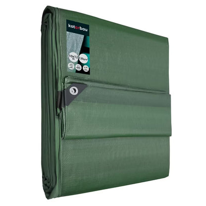 Presenning 10x12 m Olivengrøn 120 g/m²