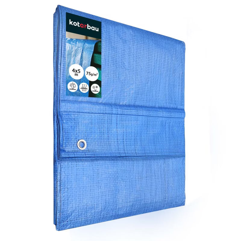 Presenning 4x5 m Blå 75 g/m²