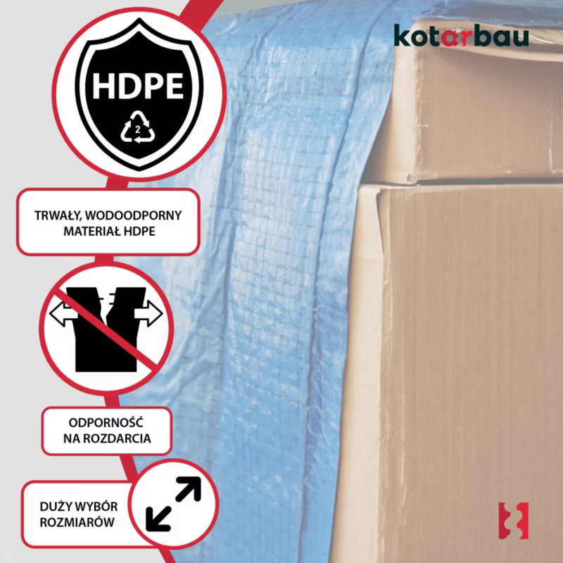 Presenning 4x6 m 75 g/m² Blå
