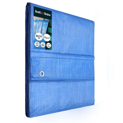 Presenning 8x10 m Blå 75 g/m²