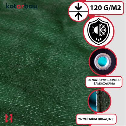 Presenning 8x10 m 120 g/m² Olivengrøn