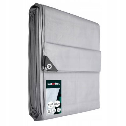 Presenning 8x10 m Sølv 200 g/m²