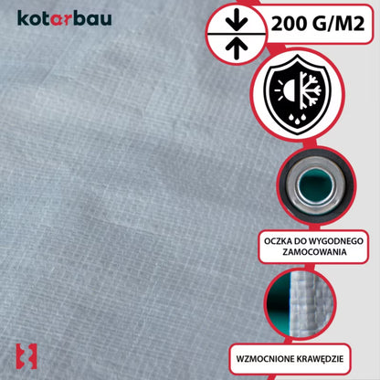 Presenning 8x10 m Sølv 200 g/m²