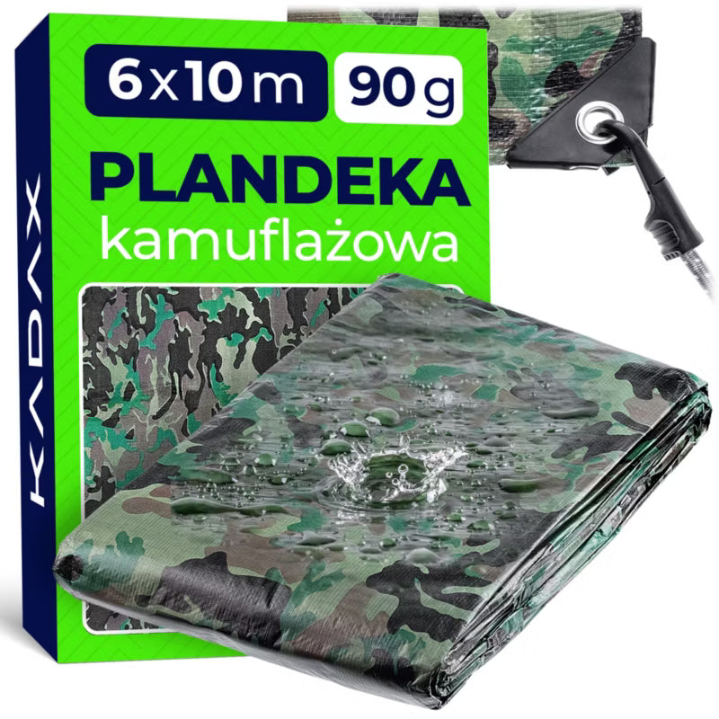 Presenning Forstærket 6x10 m Camouflage