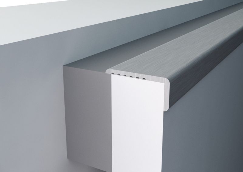 Aluminiumsprofil L maskerende Walldesing 9,5 x 20 x 2600 mm