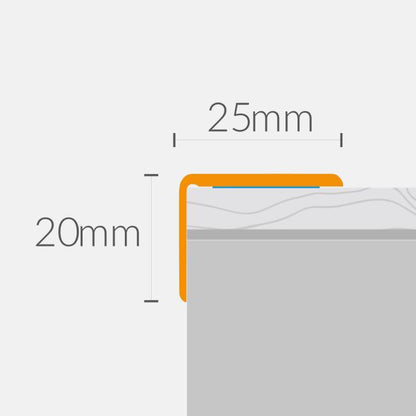 Aluminium Trappetrinprofil 25 x 1200 mm Eg Canberra Grå