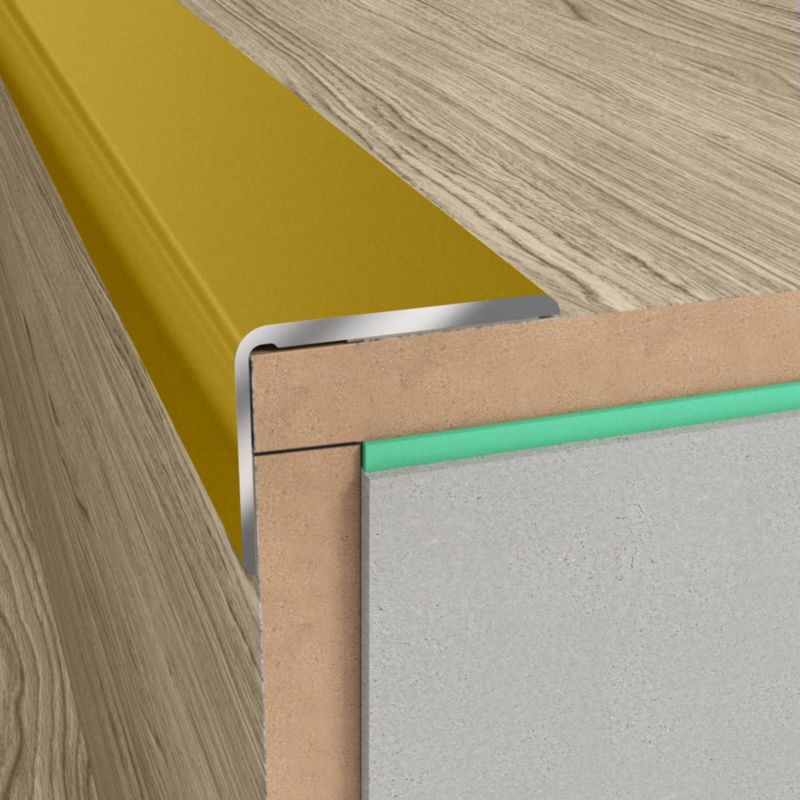 Aluminium Trappetrinprofil 25 x 1200 mm Guld Selvklæbende