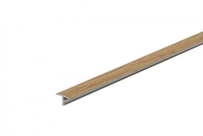 Overgangsprofil T-form 250 cm Brun Egetræseffekt 14 mm