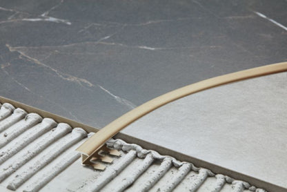 Aluminium Dilatationsprofil T-Form 250 cm Sølv El-Poleret