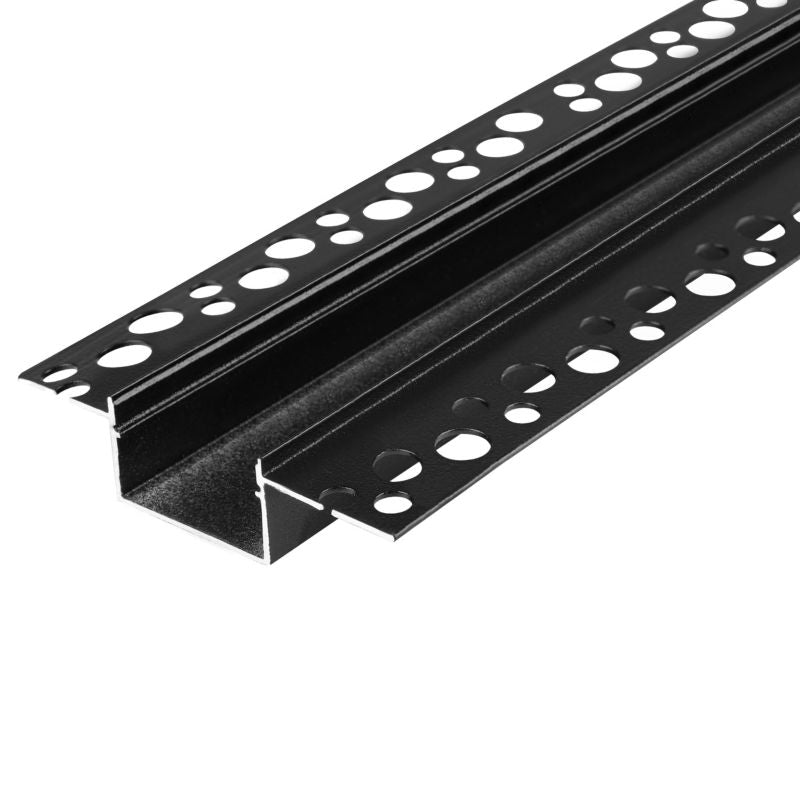 LED-profil XUDO GK 20 mm 2 m mat-sort med mat-sort klos 1 stk.