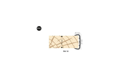 Møbelprofil Hvid RAL9003 Mat 260x1,8x0,2 cm PVC
