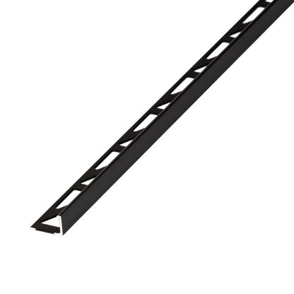 Aluminium Hjørneprofil 10 mm Udvendig Sort Mat 2,5 m