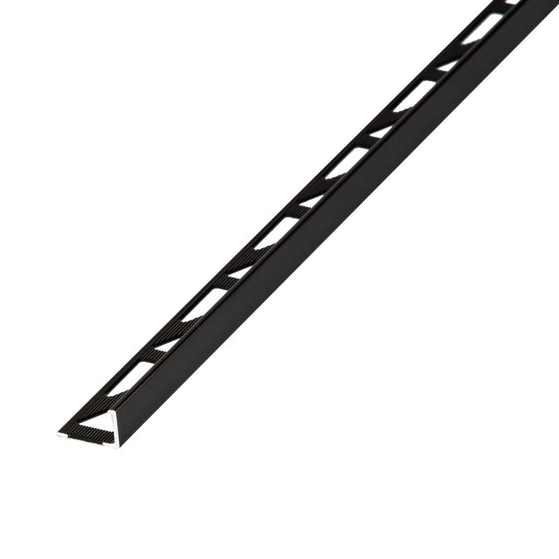 Aluminium Hjørneprofil 10 mm Udvendig Sort Mat 2,5 m