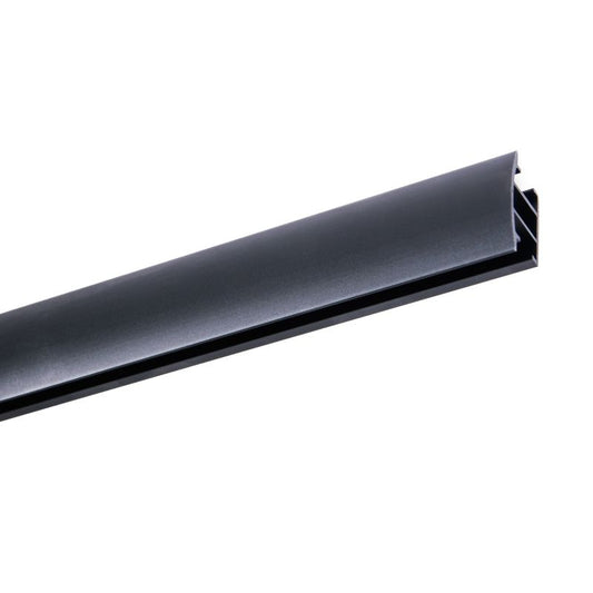 Flad aluminiumprofil sort 240 cm