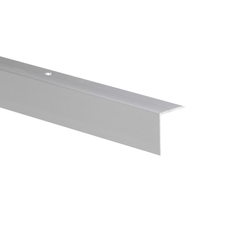 Aluminium Trappeprofil Glat 1000 x 25 x 6 x 1,5 mm Sølv