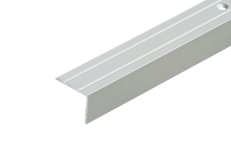 Aluminium Trappeprofil L-formet 270 cm Sølv Mat