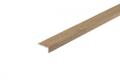 Aluminium Trappeprofil 270 cm Brun Dækket af Eg Hamilton Selvklæbende