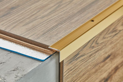 Aluminium Trappeprofil Riflet 200 cm Champagne