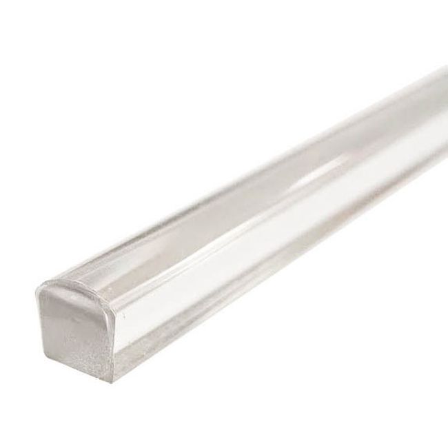 Akrylbruseprofil 10 x 10 x 1400 mm Transparent