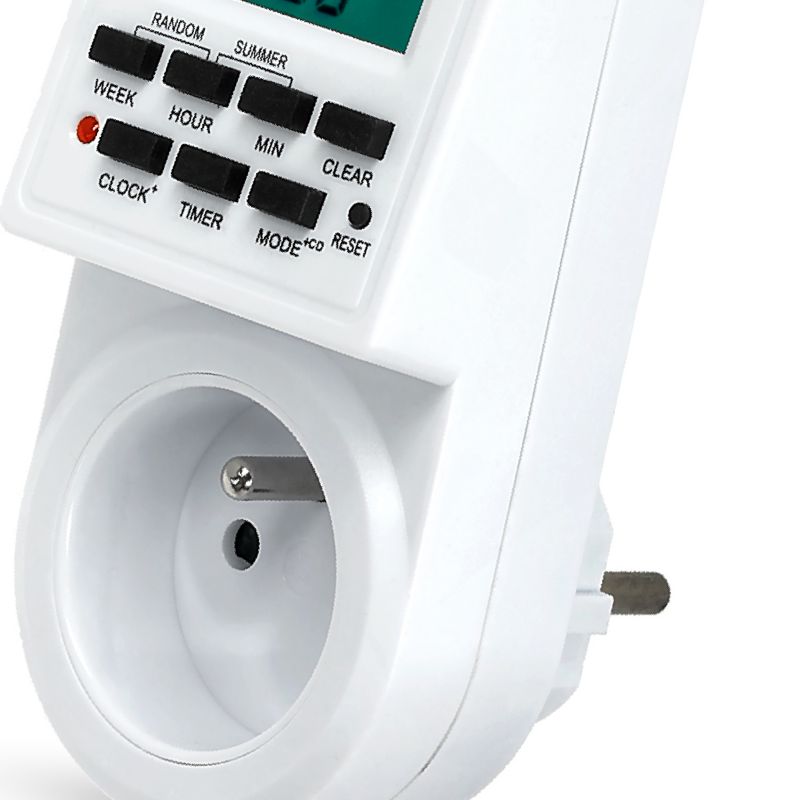 Elektronisk Døgnur Digital 24H Hvid