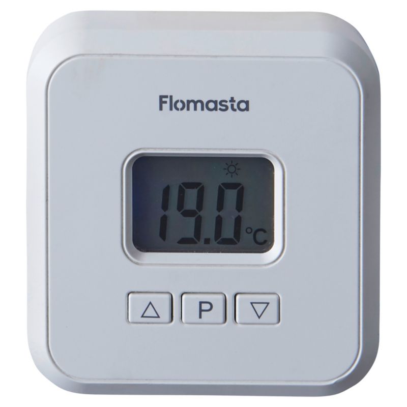 Trådløs Rumtermostat LCD Hvid