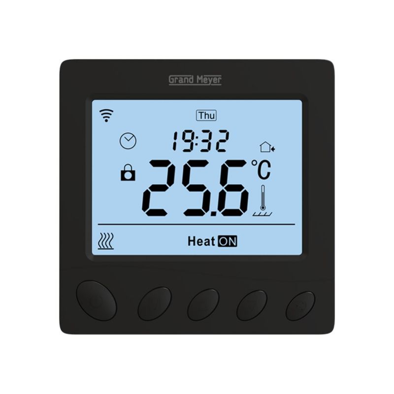 Wi-Fi Termostat W390 16A 86x86 mm Sort