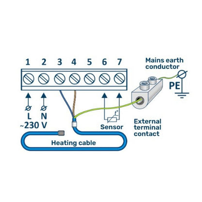 Wi-Fi Termostat W390 16A 86x86 mm Sort