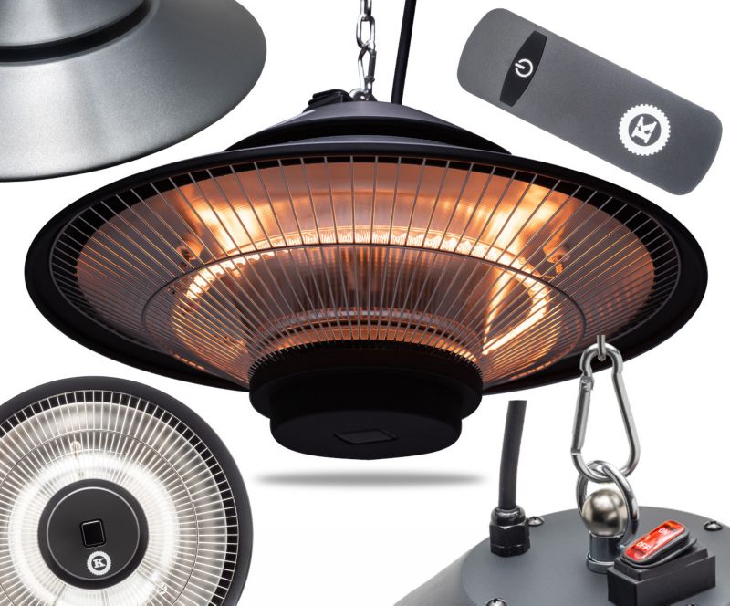 Terrassevarmer K-OPGS 1500W IP44 Sort