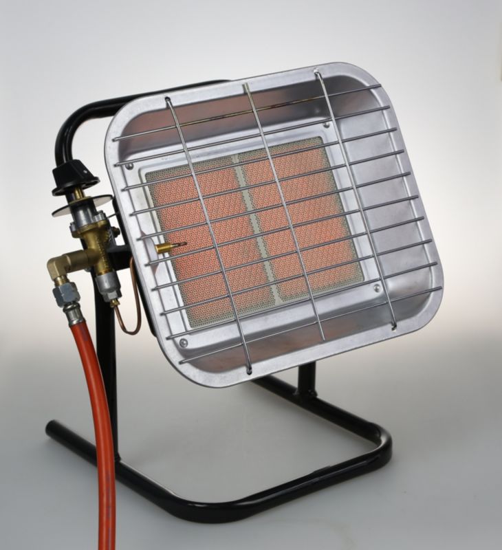 Keramisk Gasvarmer 4600W på Stativ med Reduktor ROH-46