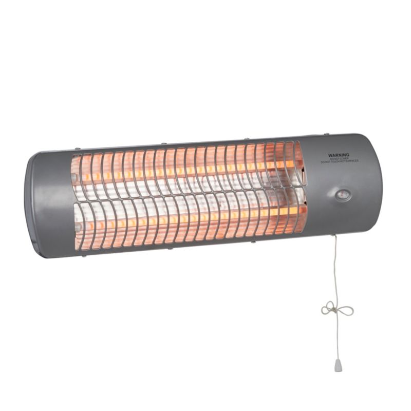 Vægmonteret kvartsvarmer 1,2 kW