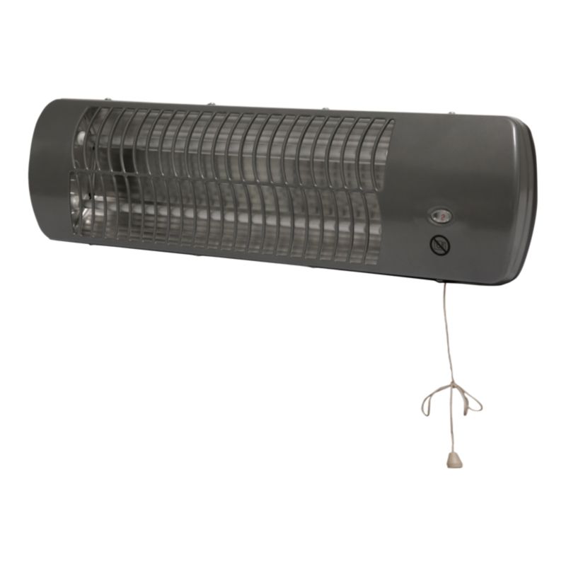 Vægmonteret kvartsvarmer 1,2 kW
