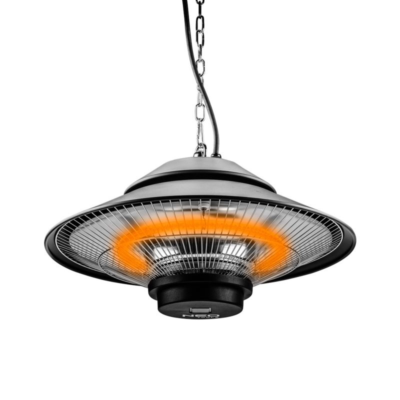 Terrassevarmer Loftmodel 1500W IP44 med Fjernbetjening 90-034