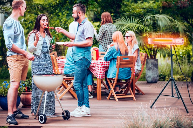 Terrassevarmer 2000W Infrarød med Fjernbetjening 90-030