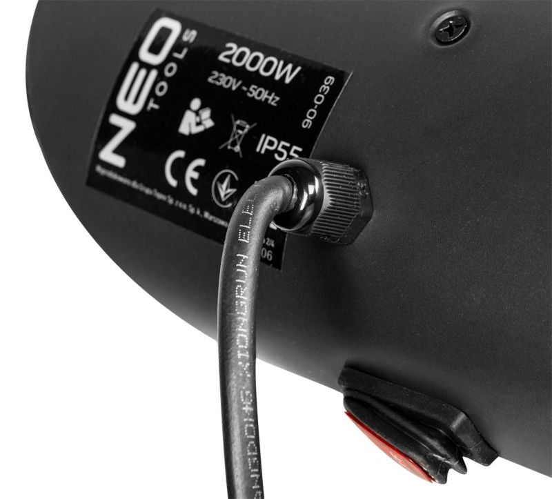 Infrarød Varmer 2000W IP55 med Fjernbetjening 90-039