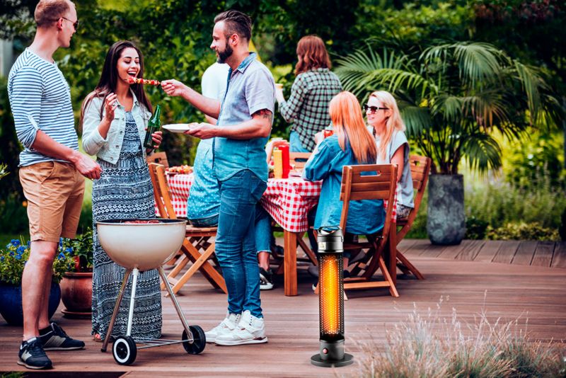 Stående Terrassevarmer 1000W IP44 20x62 cm