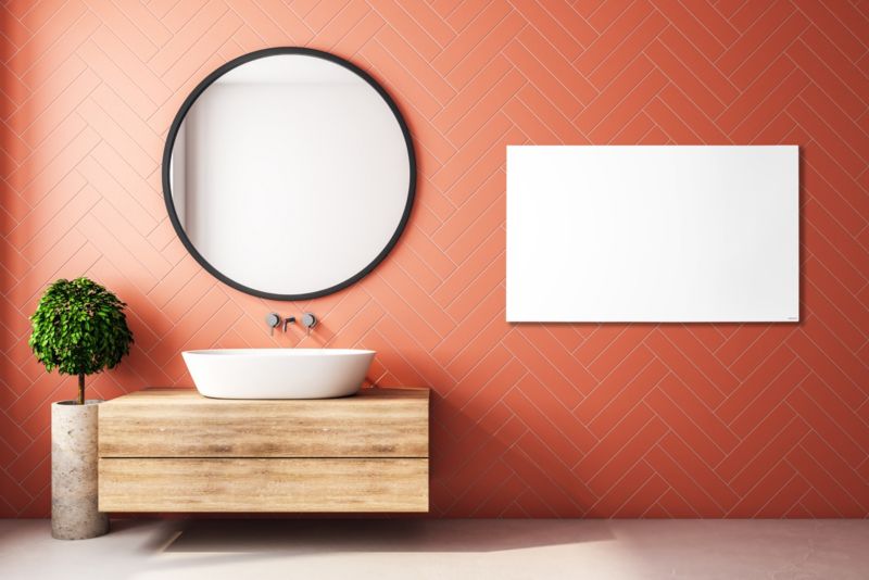 Infrarødt Glaspanel 100x60 cm 650W WiFi Hvid