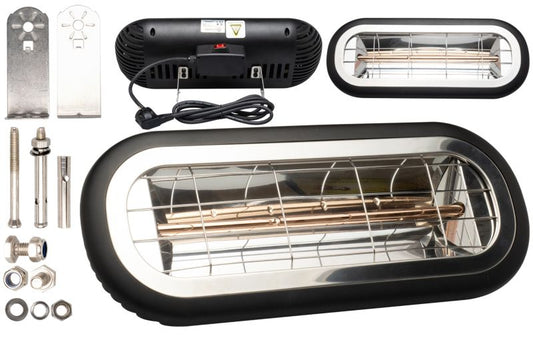 Kaltmann K-OPM 2000W IP65 halogen kortbølget infrarød varmeovn, 1 stk.